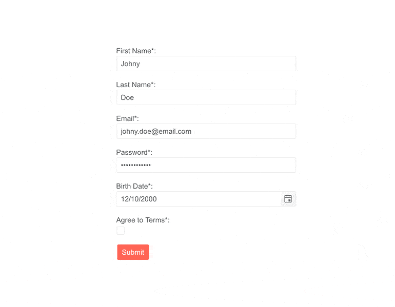 Telerik UI for Blazor Form -Theming