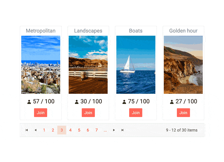 Telerik UI for Blazor Pager Themes