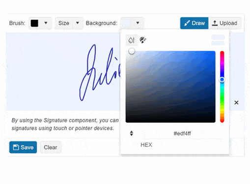React Signature Component: Color