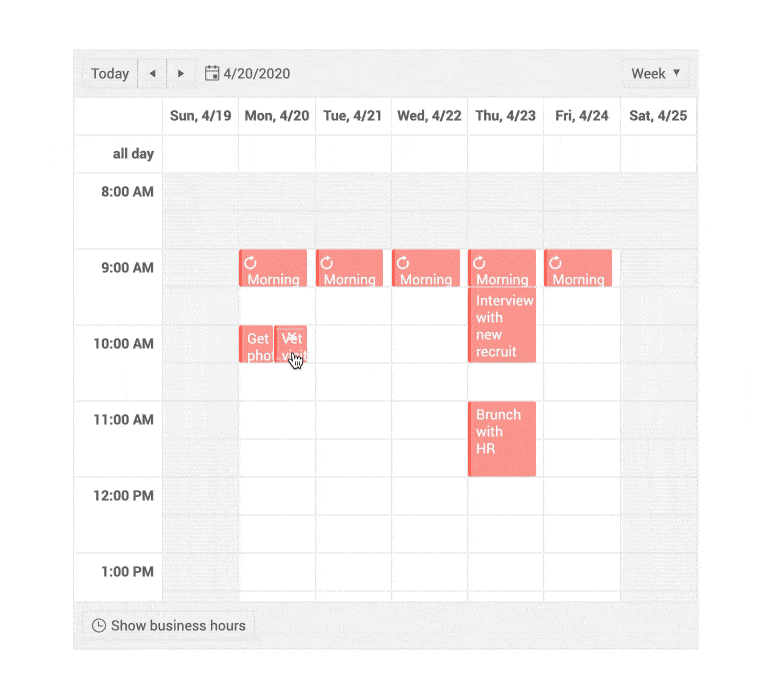 Telerik UI for Blazor Scheduler Drag And Drop Events