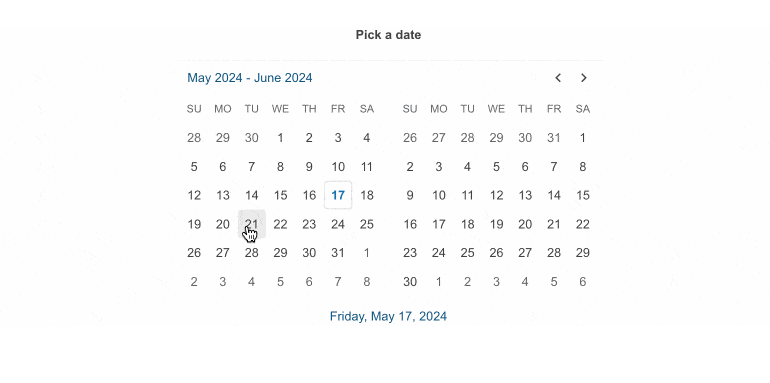 Telerik UI for ASP.NET Core MultiViewCalendar-Show-Other-Month-Days