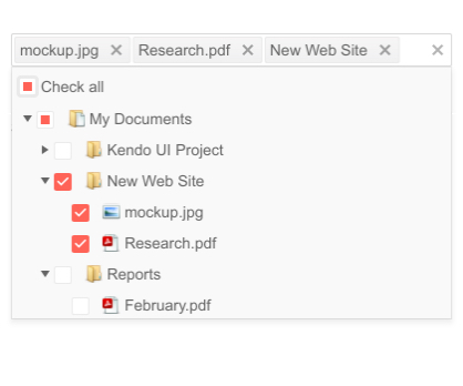 checkboxes-dropdowntree