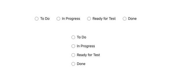Vue RadioGroup Orientation