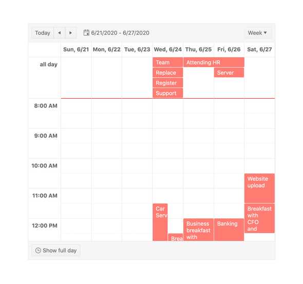 React Scheduler - Slots, KendoReact UI Library