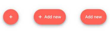 React Floating Action Button Content Types