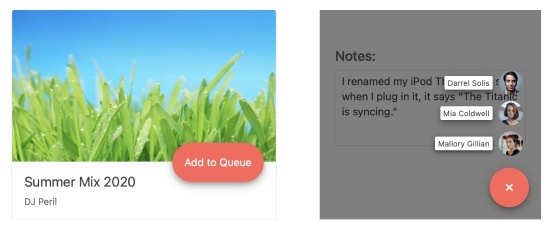 Floating Action Button Header