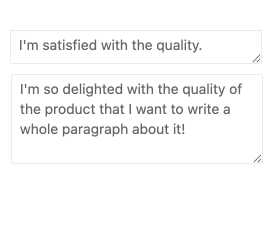 React TextArea Component Sizing