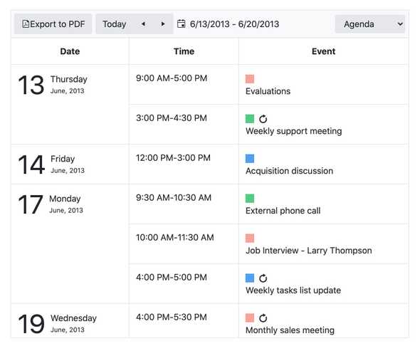 React Scheduler - Tasks, KendoReact UI Library