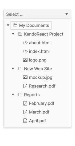 React DropDownTree Component Custom Rendering