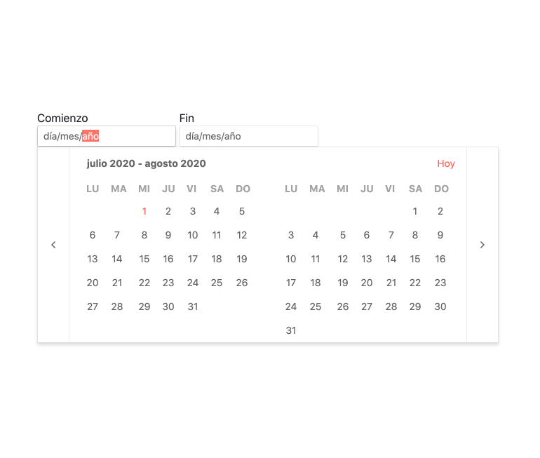 Kendo UI for Angular DateRange - Globalization