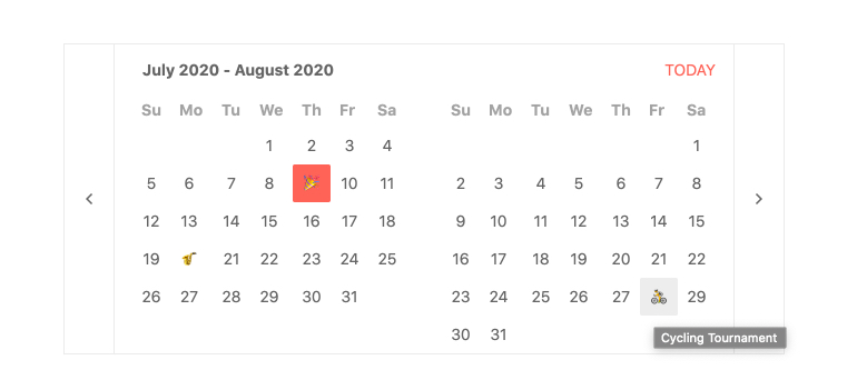 Kendo UI for Angular MultiViewCalendar - Templates
