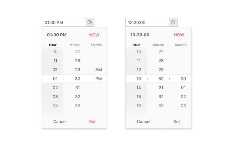 Kendo UI for Angular TimePicker - Formats