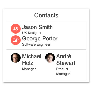Telerik UI for ASP.NET Core Avatar Overview