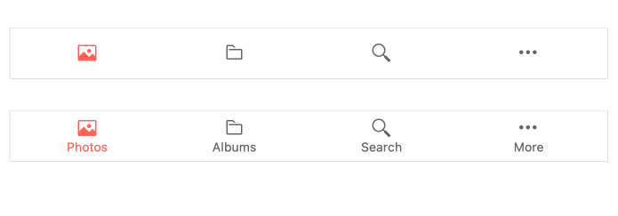 Bottom Navigation - Content Type