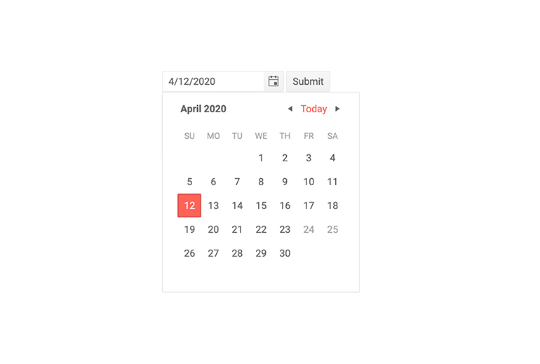 Telerik UI fro Blazor DatePicker Disabled Dates