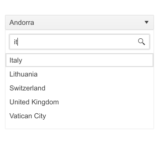 Telerik UI for Blazor DropDownList - Filtering