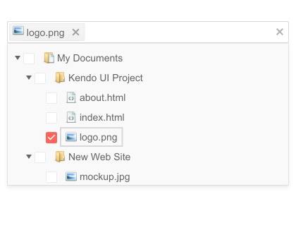 Telerik UI for ASP.NET MVC DropDownTree - Templates