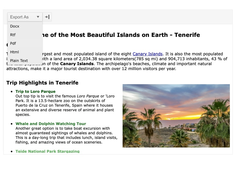 Editor - Import-Export file from Editor