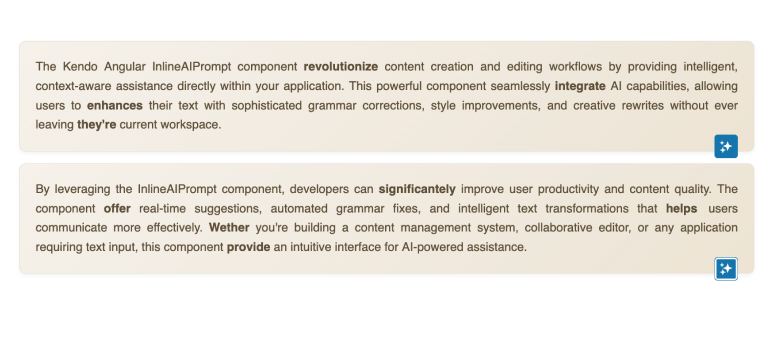 KendoReact AI Prompt - Prompt commands