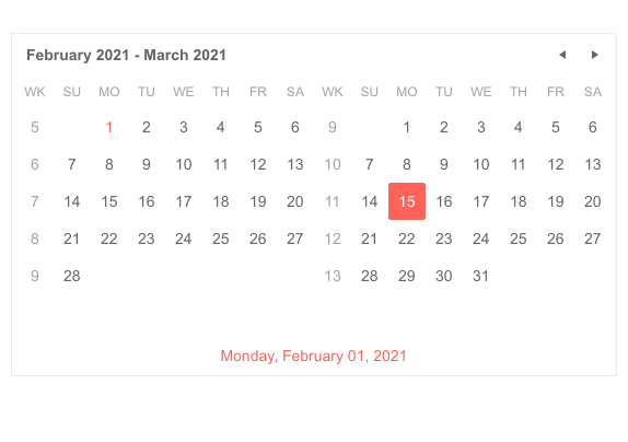 Telerik UI for ASP.NET Core MultiViewCalendar