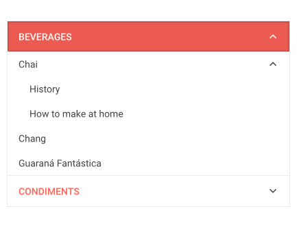 PanelBar - Hierarchical data
