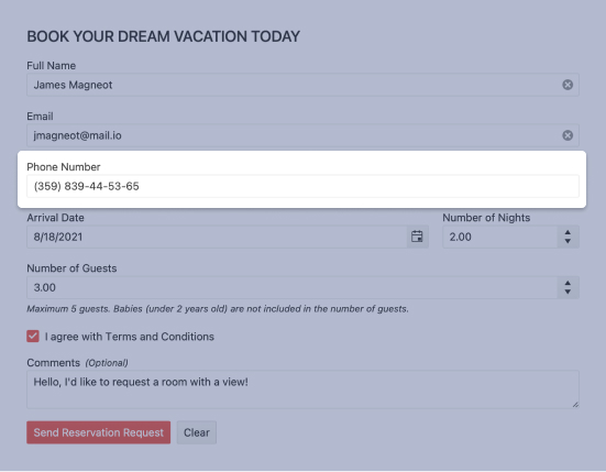 Telerik UI for Blazor MaskedTextBox - Header