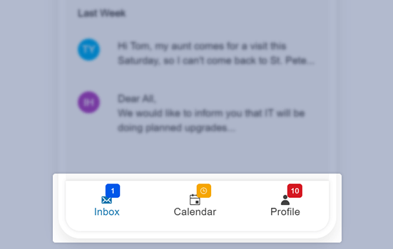 Bottom Navigation Header