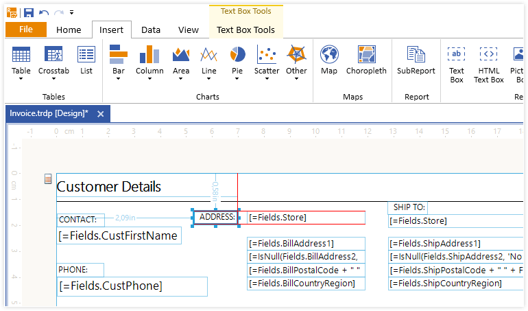 Drag and Drop Reporting Creation Example