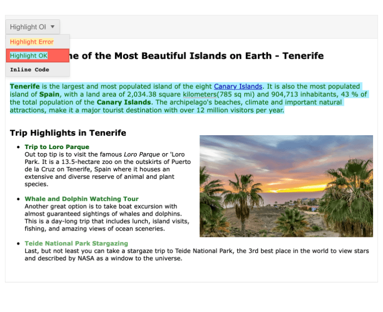 Telerik UI for ASP.NET Core Editor - Content Style