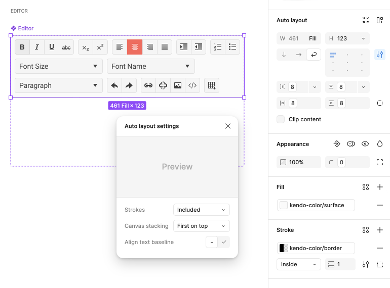 Figma UI Kits Auto-layout