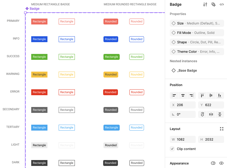 Figma UI Kits Component Variants