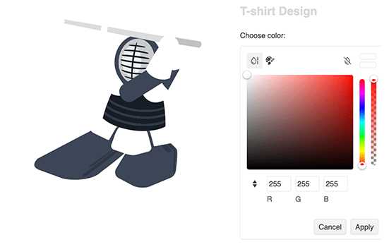 Flat Color Picker Header