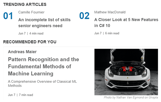 The GridLayout component being used to organize cards