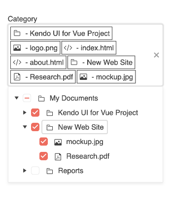 MultiSelectTree Custom Rendering