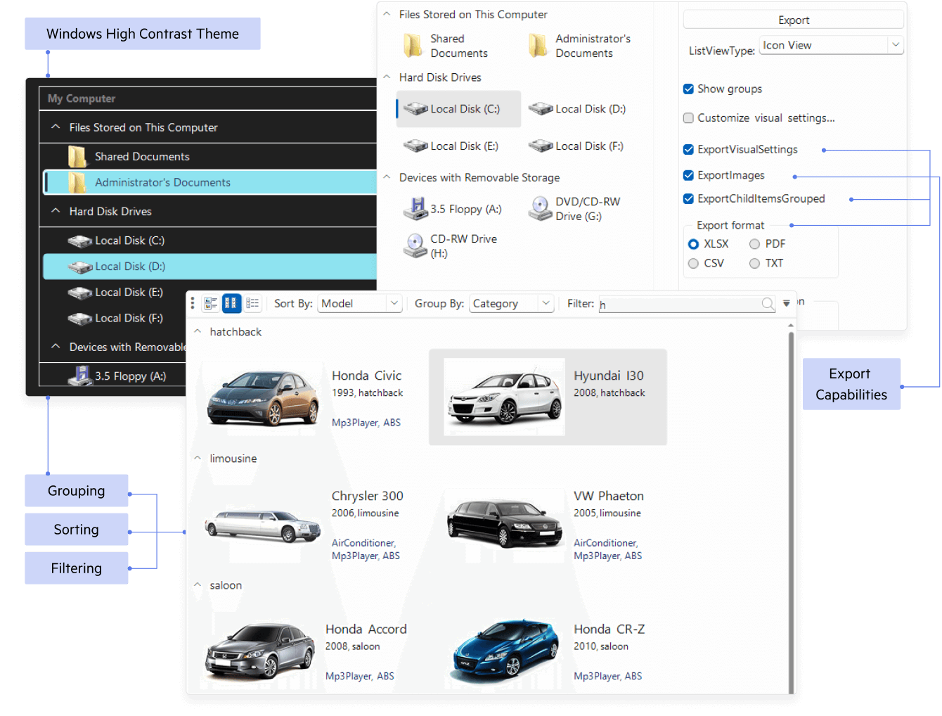 Present lists, tiles, and cards with flexible layouts and blazing-fast UI Illustration