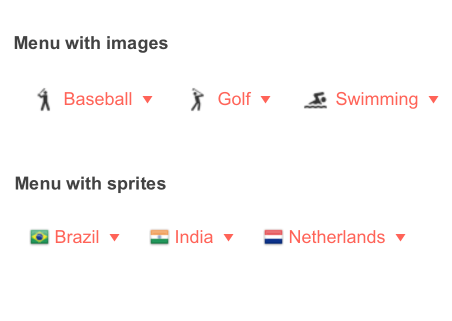 Telerik UI for ASP.NET MVC Menu - Images