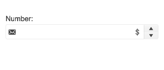 NumericTextBox Prefix suffix icons