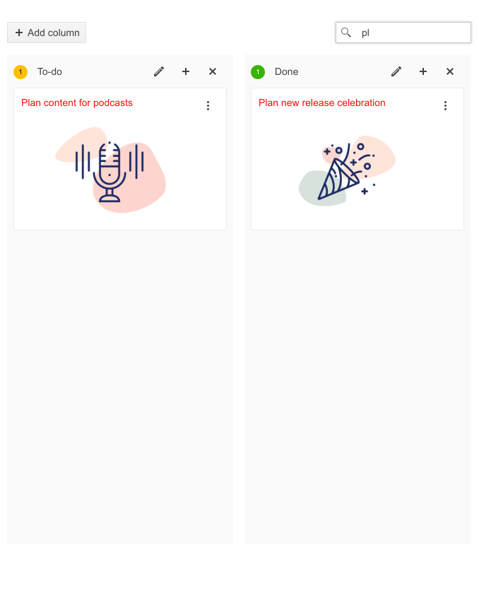 Telerik UI for ASP.NET MVC TaskBoard Search
