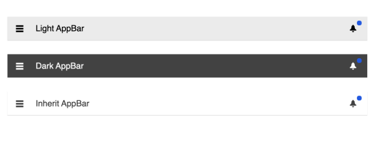 Vue-AppBar Appearance